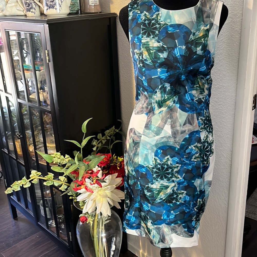 H&M size 6 absolutely beautiful lined dress like new pattern is just beautiful